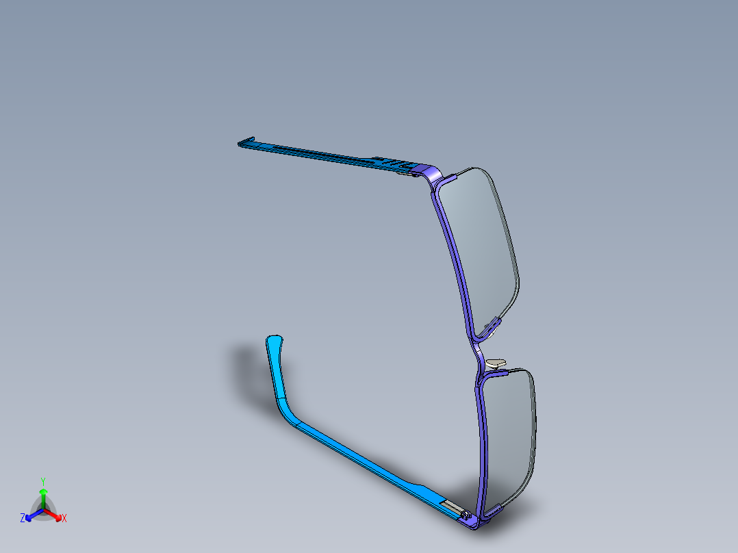 眼镜框正等轴测图