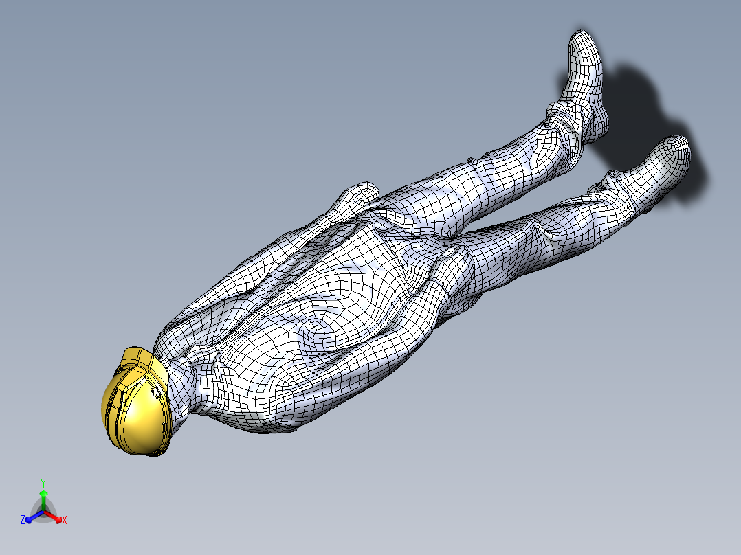 工人模型正等轴测图