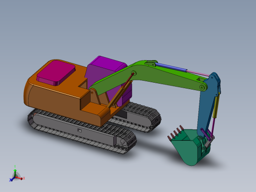 挖掘机设计模型