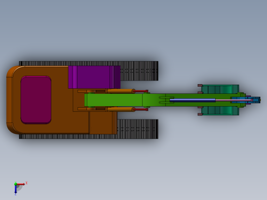 挖掘机设计模型俯视缩略图