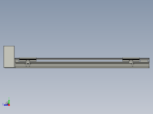直线模组LHB17-L40-S900-RU设计图纸右视缩略图