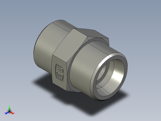 卡套式工业通用硬管接头EO Union G16SCFX正等轴测缩略图
