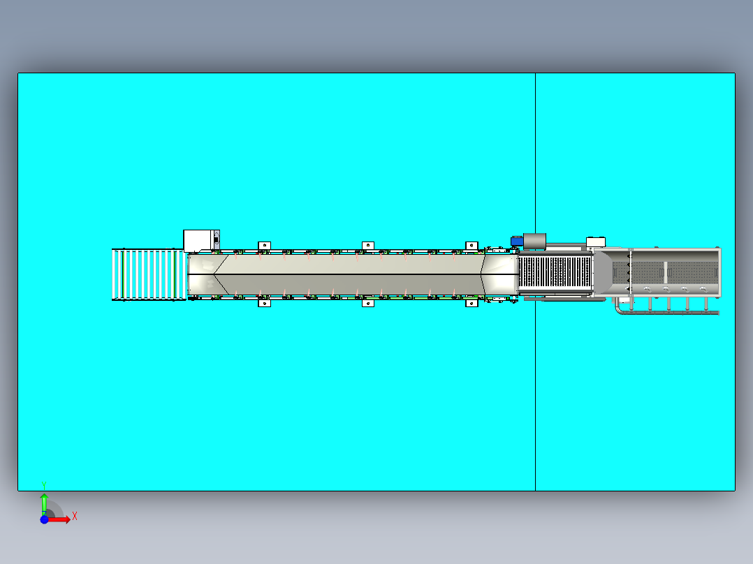 果蔬清洗线设计前视图