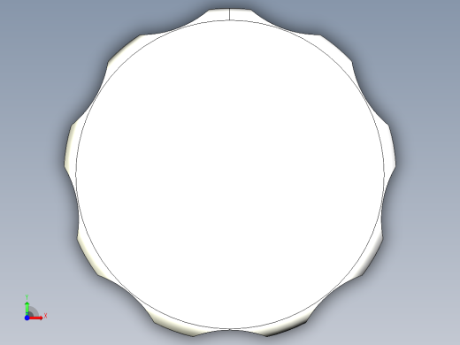星型把手(塑膠)(A)2475-3D多系列多零件图纸模型前视缩略图