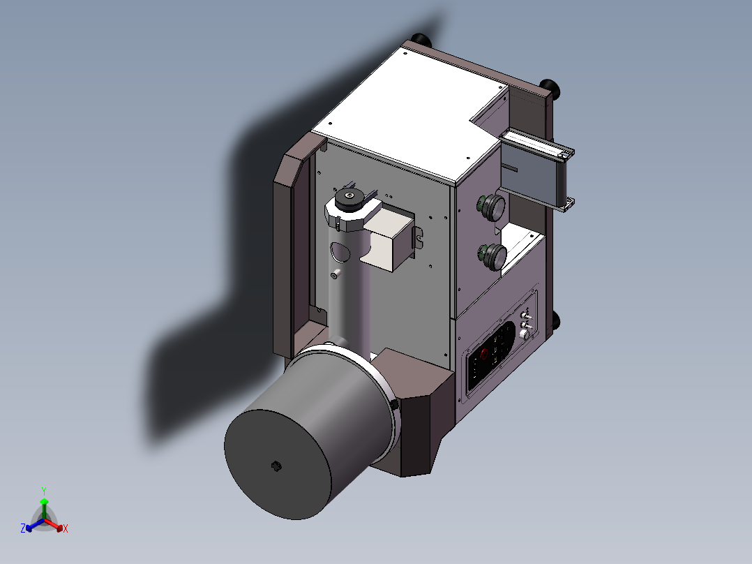 全自动智能台式面条机sw16正等轴测图