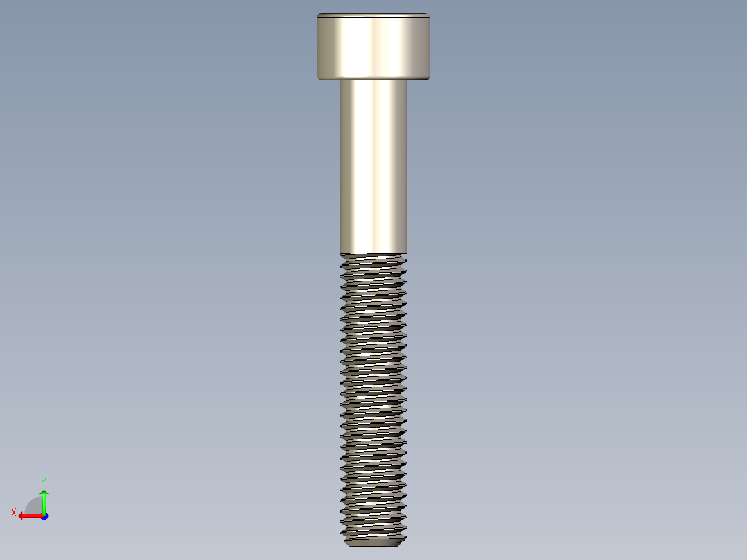 Screw_DIN_912_M5x35_A2.STEP公制内六角螺钉后视图