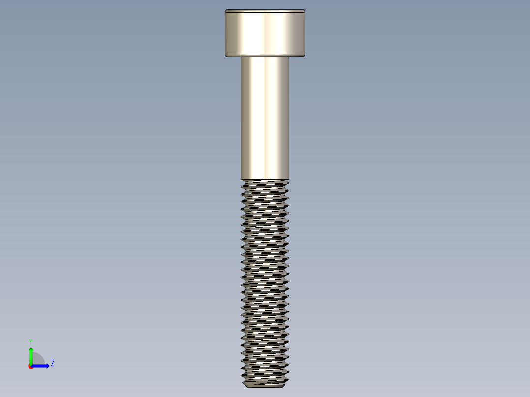 Screw_DIN_912_M5x35_A2.STEP公制内六角螺钉左视图
