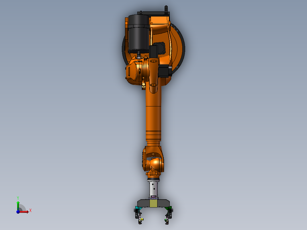 爪机器人机械臂（需要特征识别）前视图