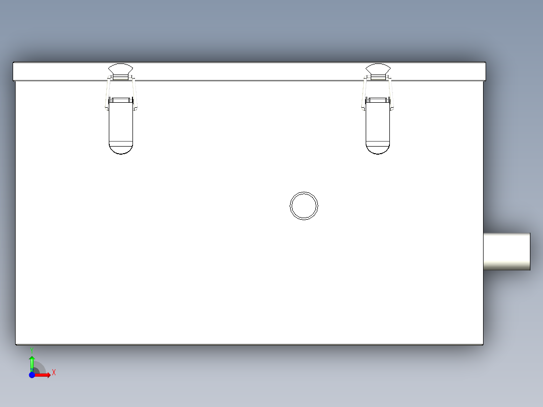 厨房油水分离器前视图