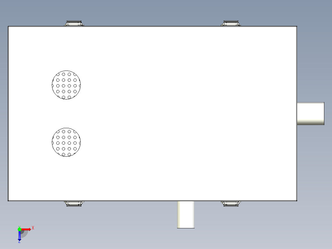 厨房油水分离器俯视图