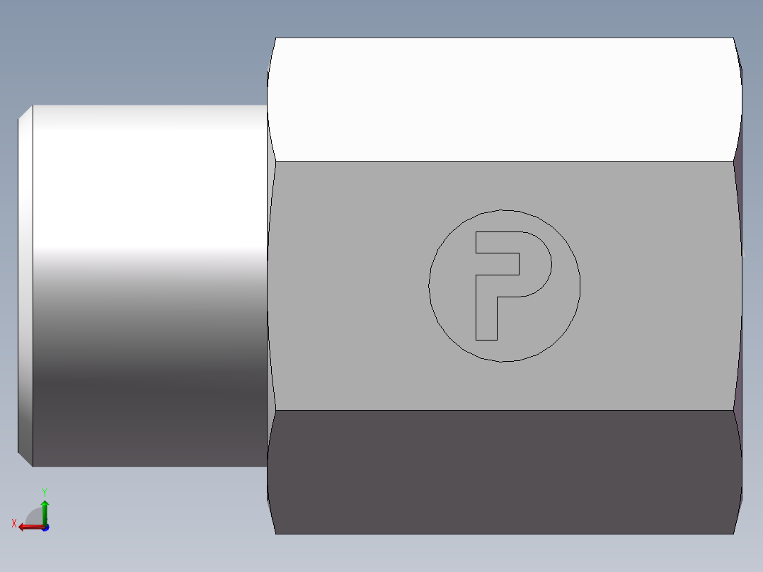 直通内螺纹接头、5CM-16-14后视图