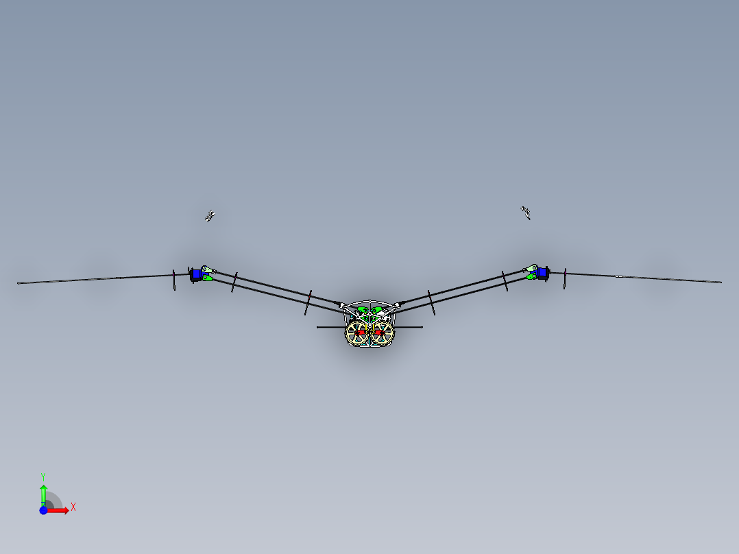 扑翼机sw设计前视图