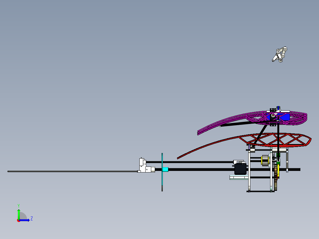 扑翼机sw设计左视图