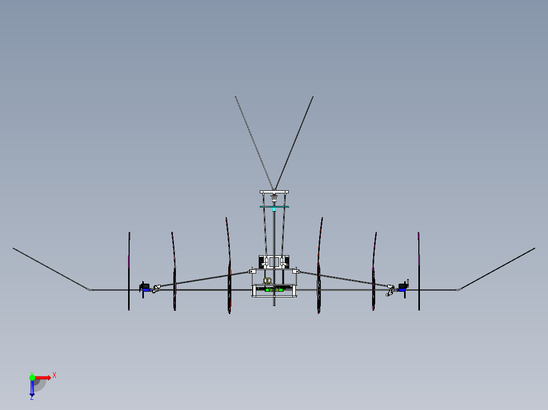 扑翼机sw设计俯视图
