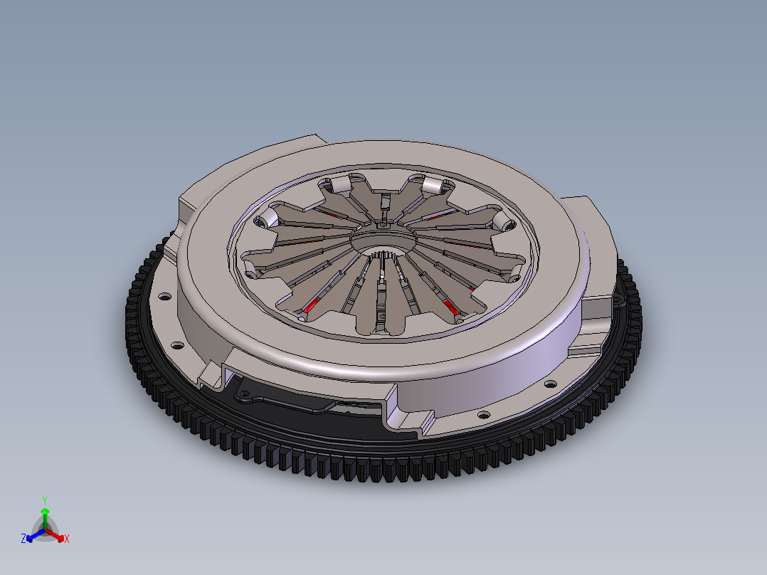 摩擦离合器正等轴测图
