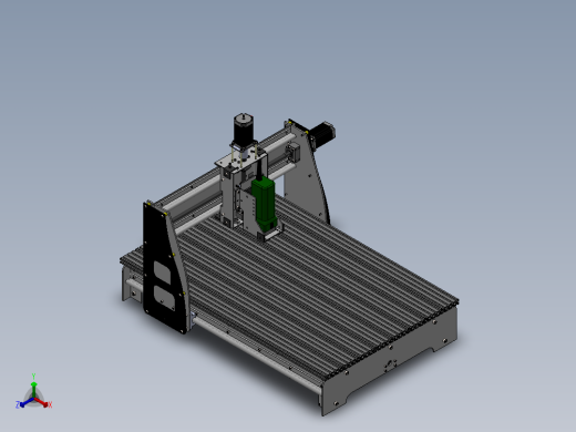 数控机床、SOSO三轴数控机床三维建模图纸 solidworks设计 附STEP正等轴测缩略图