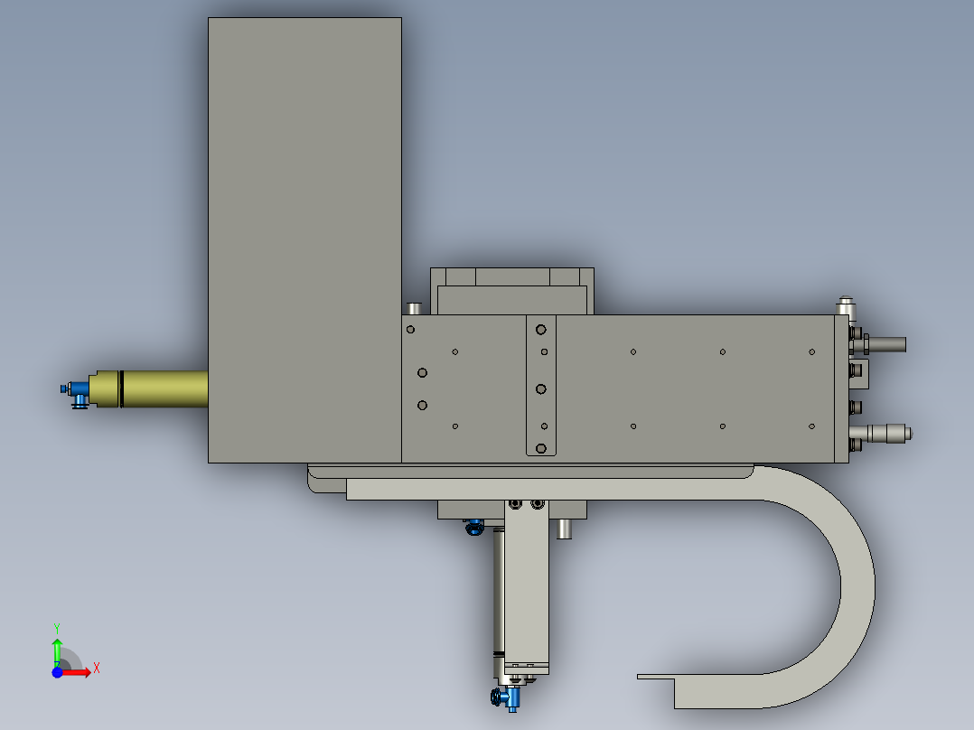 X向Z向移载机构前视图