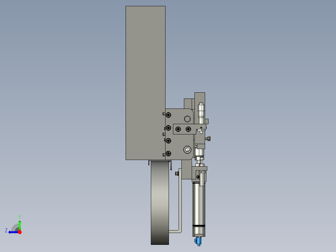 X向Z向移载机构右视图