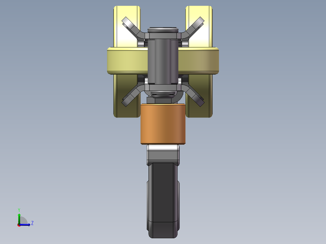 悬挂式传送带链左视图