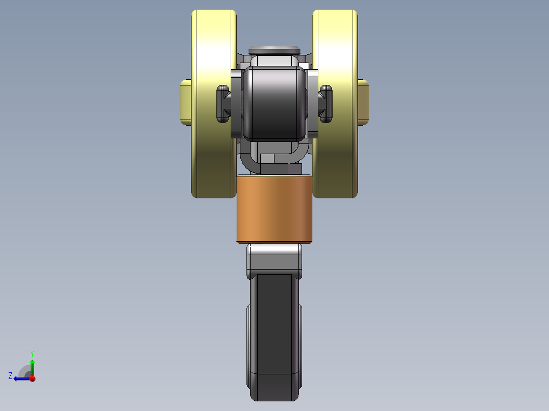 悬挂式传送带链右视图