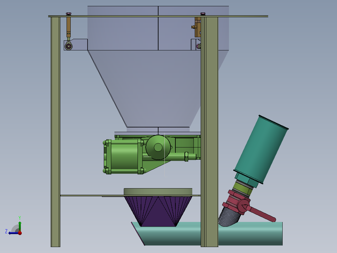 称重下料罐  sw22右视图