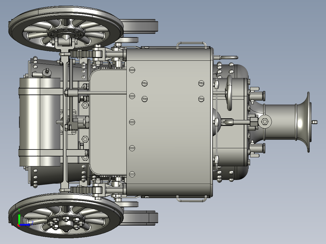 1908年蒸汽机消防车a-fire-engine-1908-j-a-m-de-模型格式为 stp左视图
