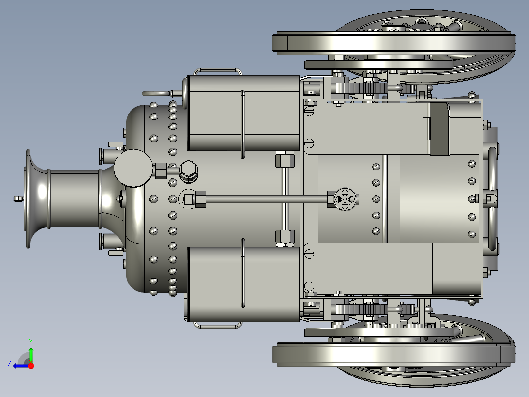 1908年蒸汽机消防车a-fire-engine-1908-j-a-m-de-模型格式为 stp右视图