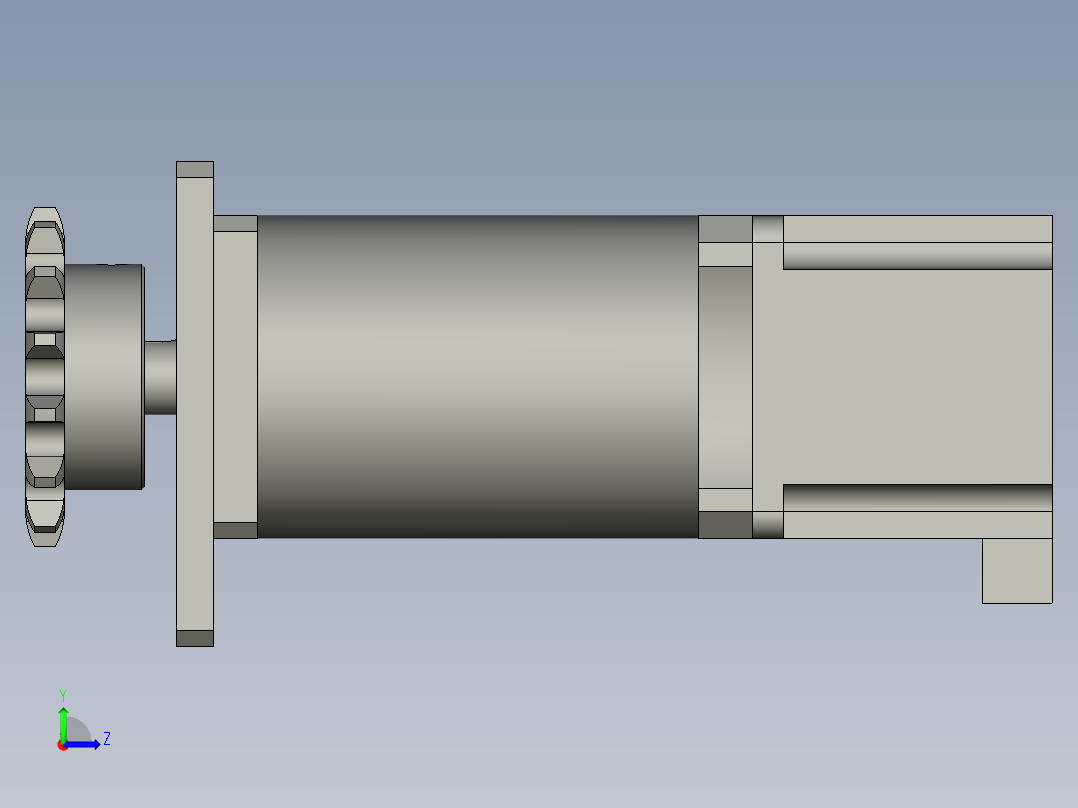 60步进电机组件左视图