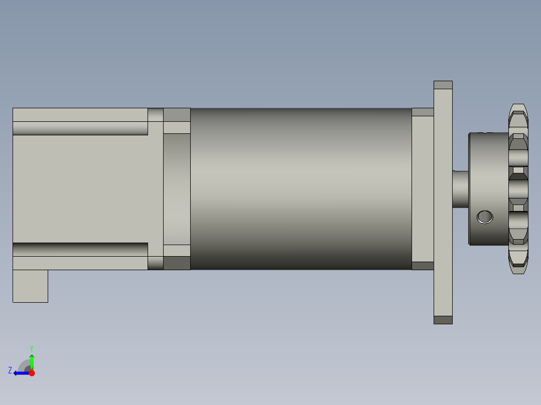 60步进电机组件右视图