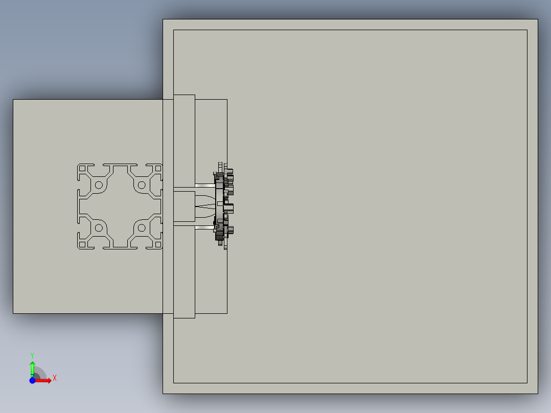 料头处理总成前视图