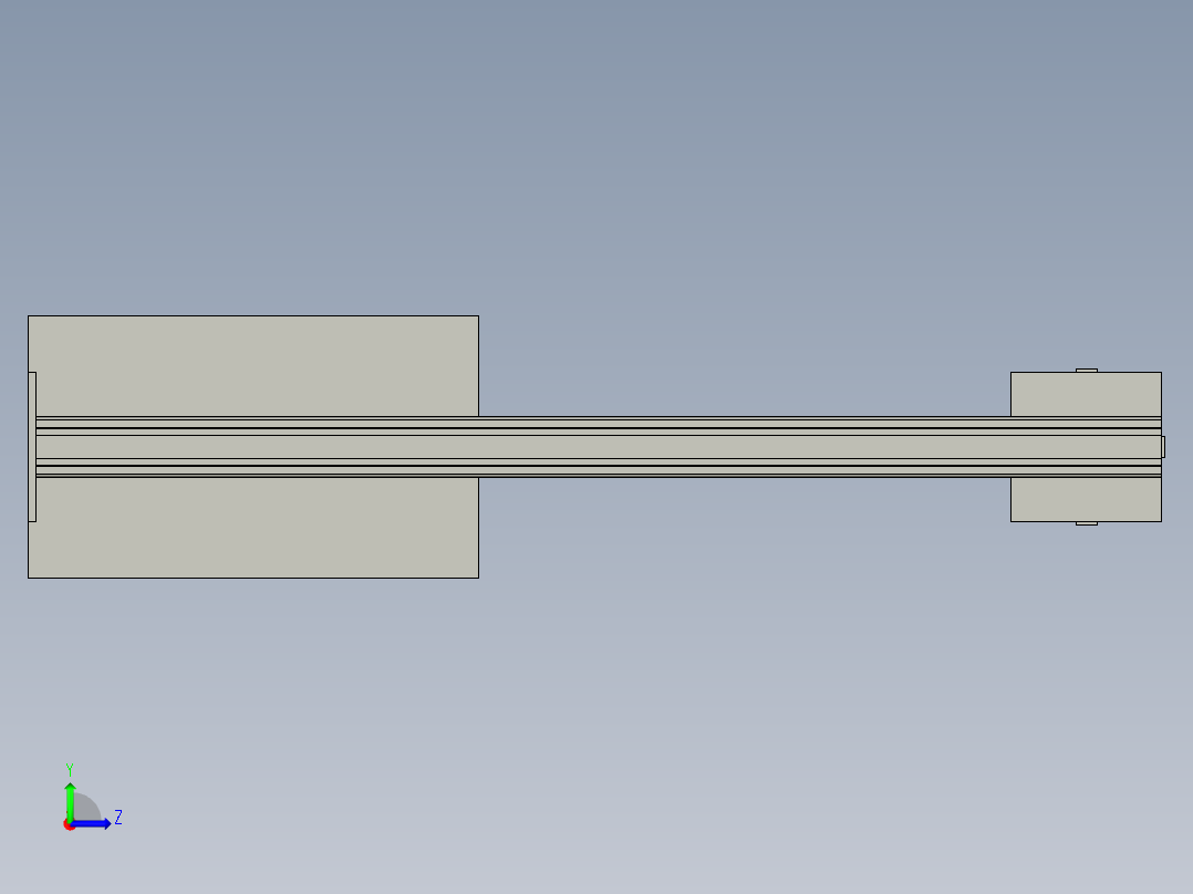 料头处理总成左视图