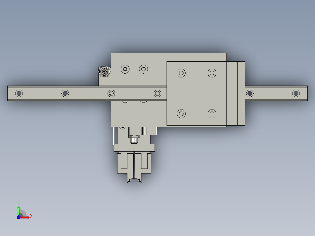装配体-卡簧送料机构前视图