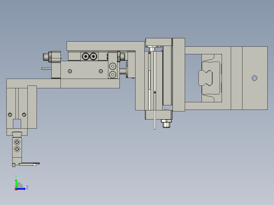 装配体-卡簧送料机构左视图