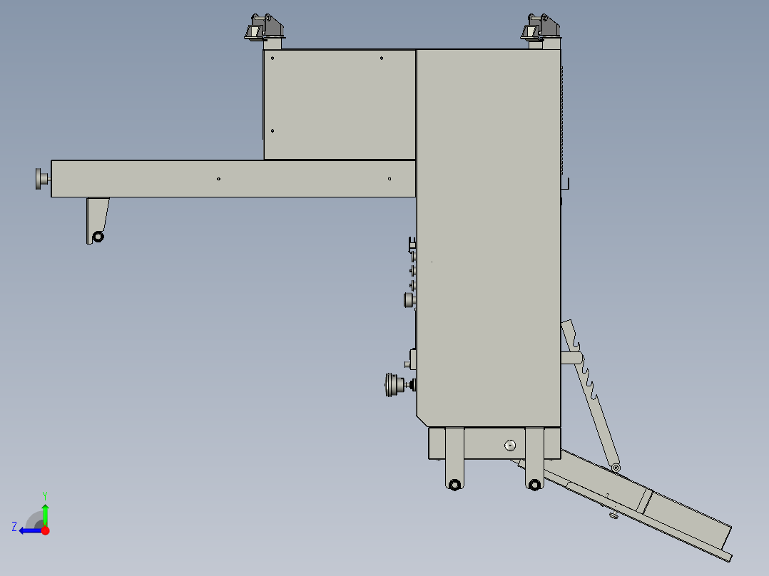 多功能粉皮机右视图