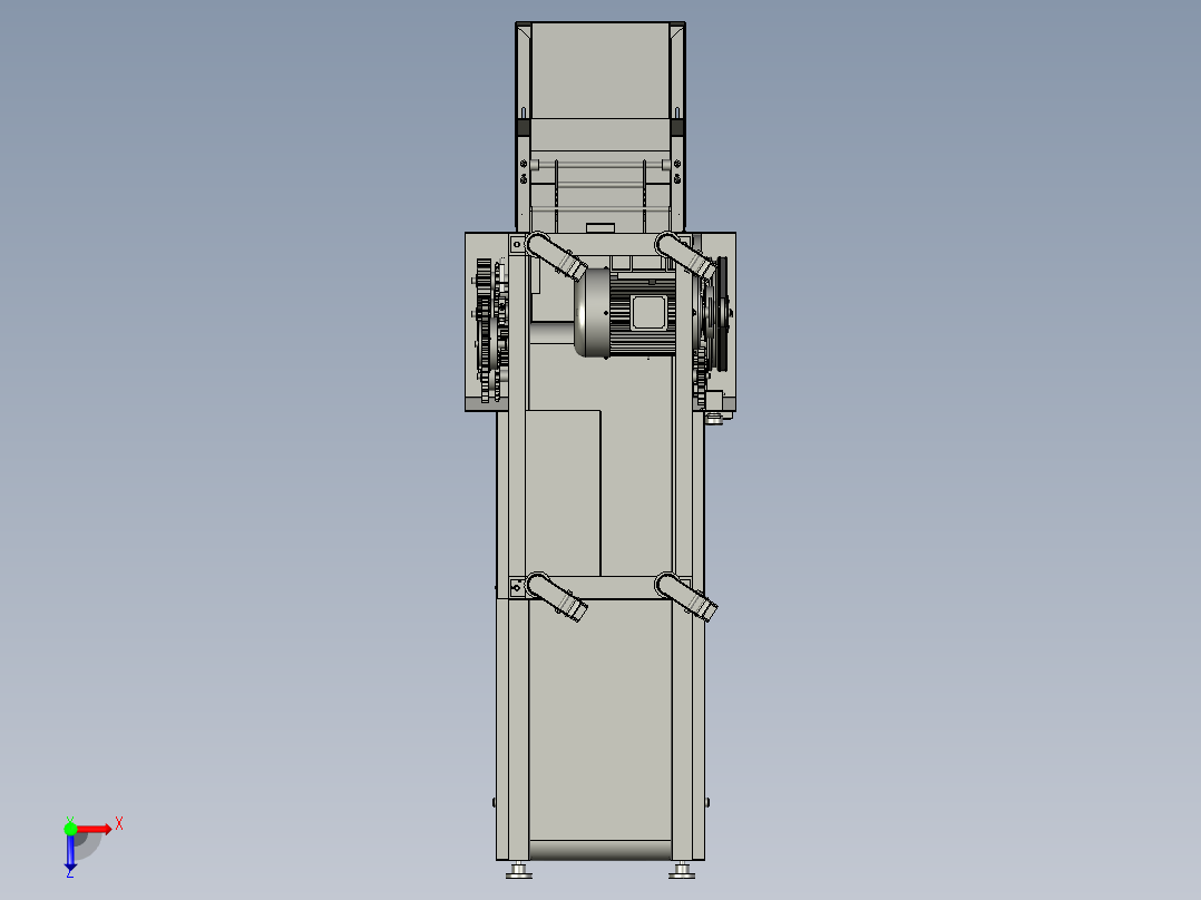 多功能粉皮机俯视图