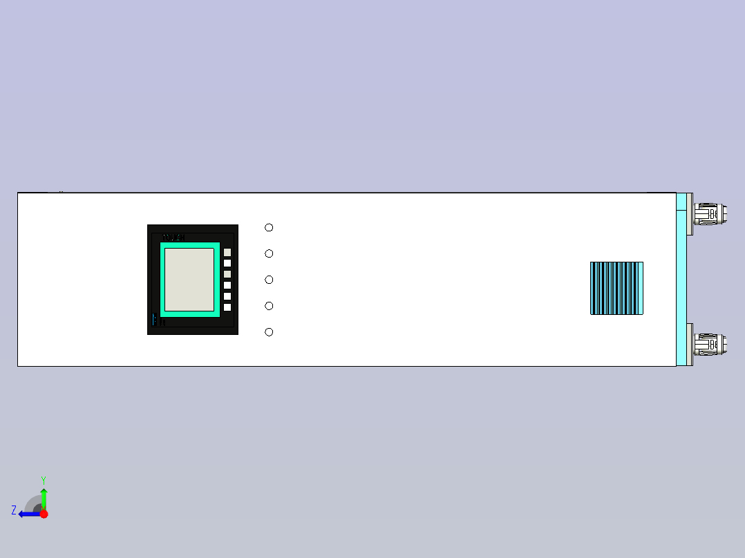 大型非标设备配电柜设计右视图