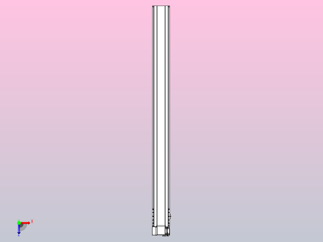 皮带直线轴半封闭可选导轨TPA-HNB-175D-140-L1950-LP-Y-P75-N3俯视图