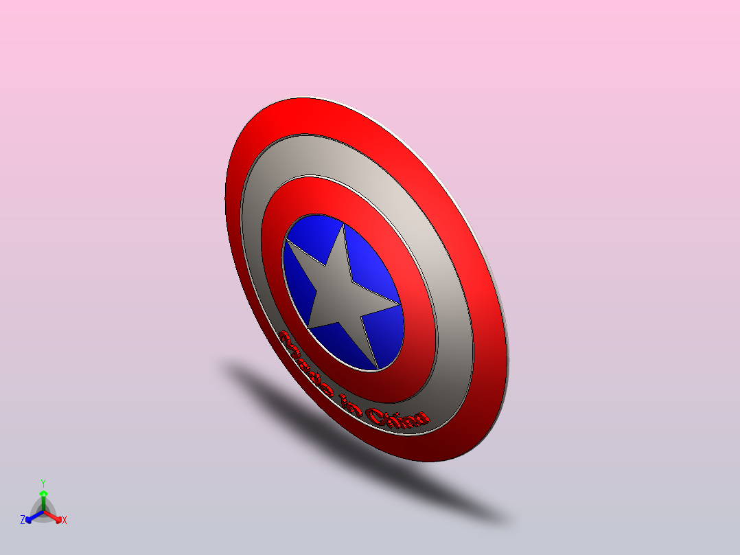 美国队长的盾牌正等轴测图