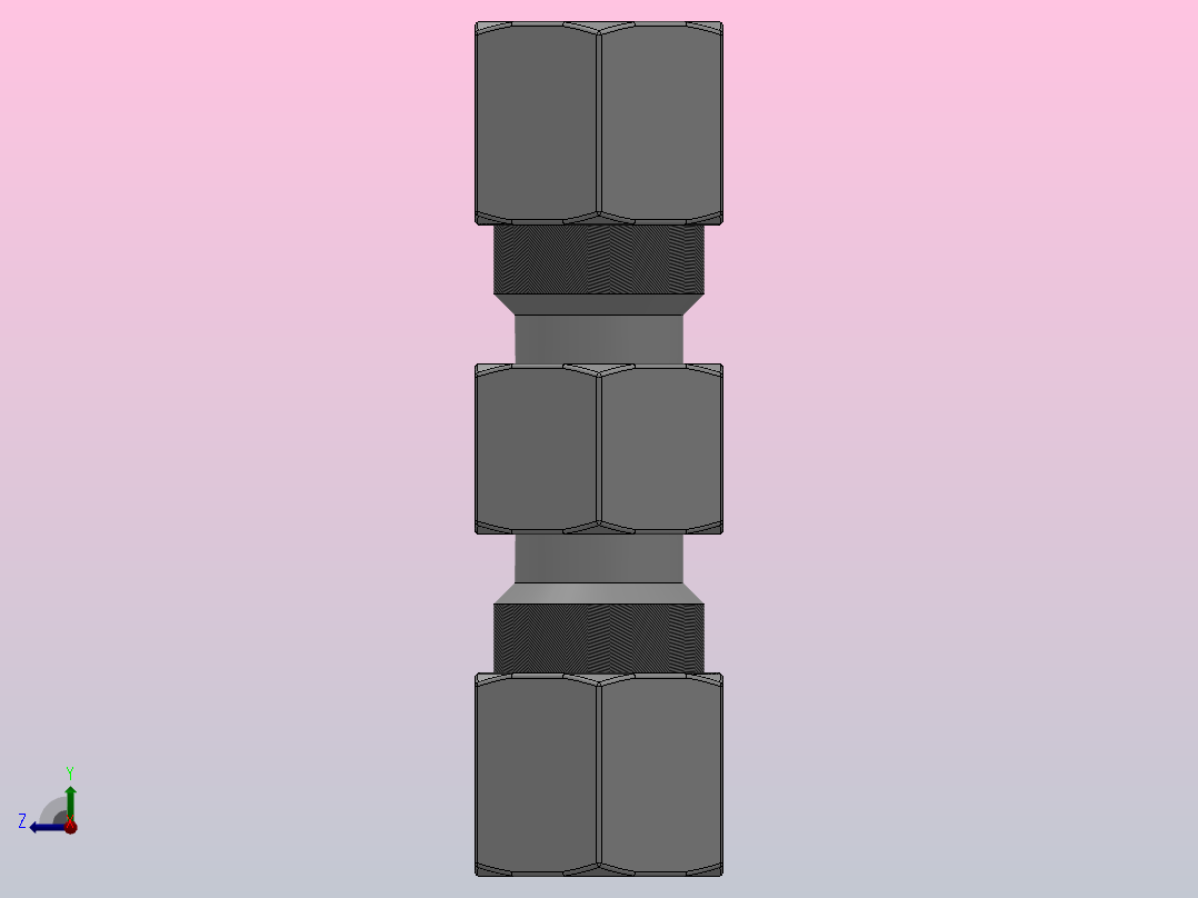 SKU 联管直二通卡套接头[SKU 04]右视图