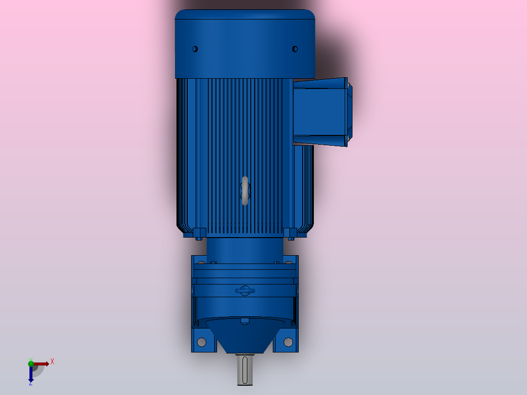 RX77底脚轴伸式安装斜齿轮减速机RX77-Y7.5-4P-132M-M1-0°俯视图