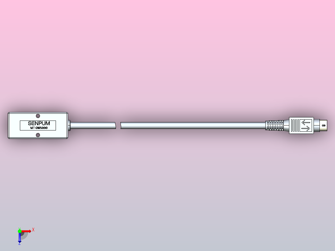 深浦接触式位移传感器 MT-OW5000 延长电缆俯视图