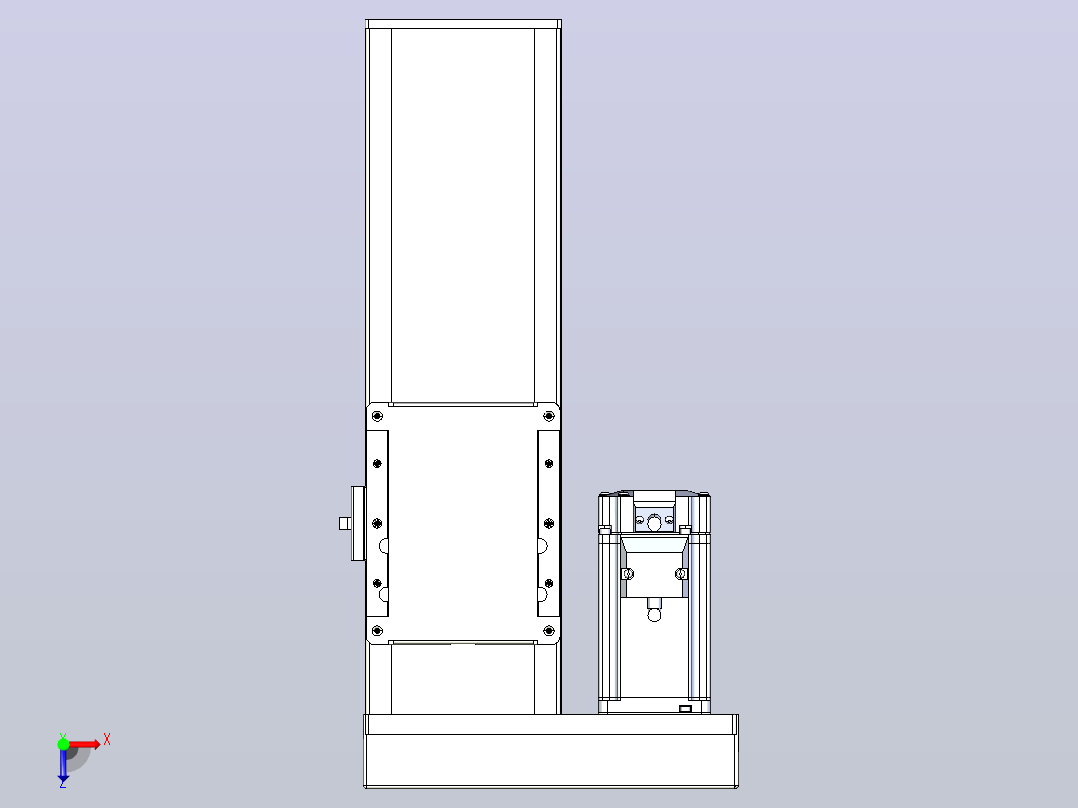 滚珠丝杠直线轴带导轨全封闭TPA-HCR-105D-1610C-L150-MR-Y-P40-N3俯视图