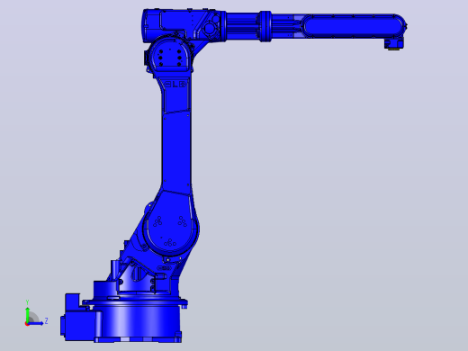 安川HP20D-6 安川工业机器人3D模型左视缩略图