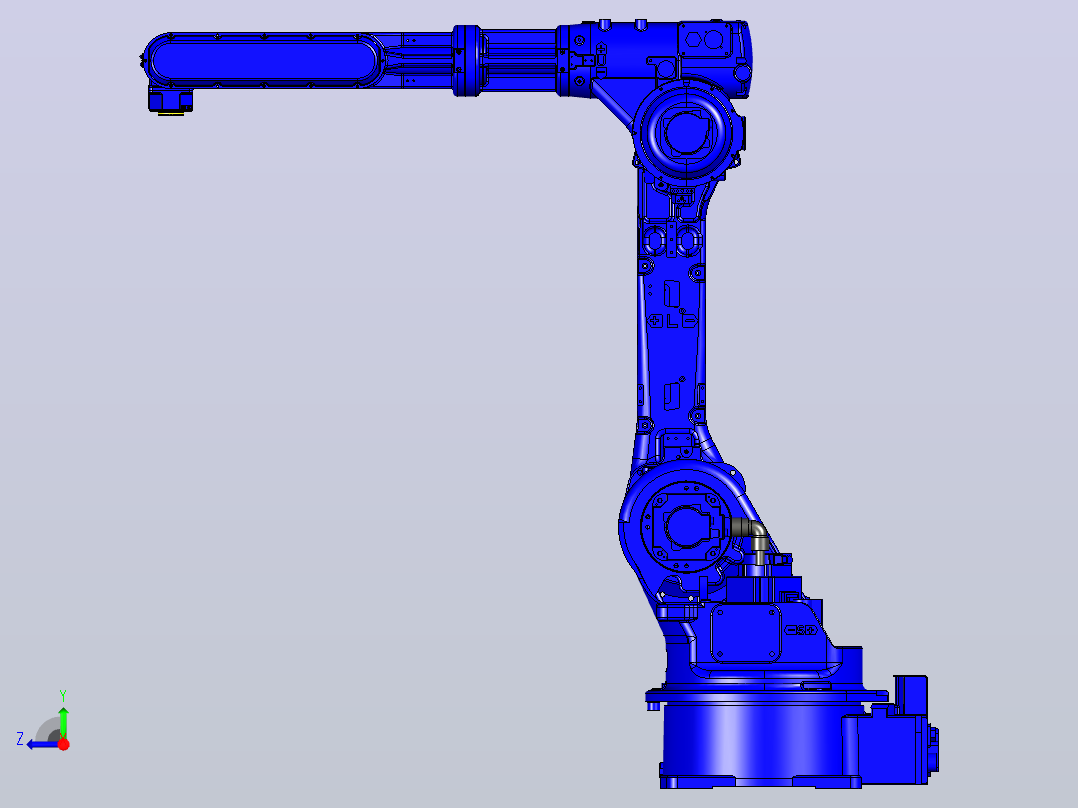 安川HP20D-6 安川工业机器人3D模型右视图