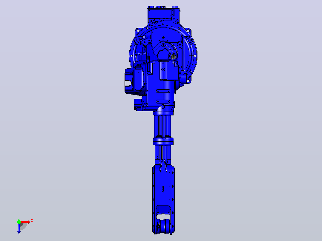 安川HP20D-6 安川工业机器人3D模型俯视图