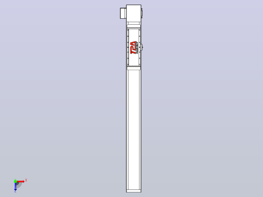 伺服电机集成皮带传动直线执行器TPA-OCB-120-224-L850-RP-P75-N3俯视缩略图
