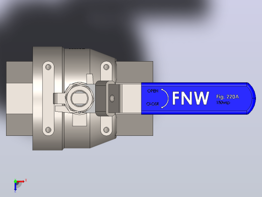FNW-FNW220AL二片式内螺纹球阀俯视缩略图