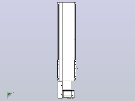 皮带直线轴半封闭可选导轨TPA-HNB-202D-140-L500-ML-Y-P75-N3俯视缩略图