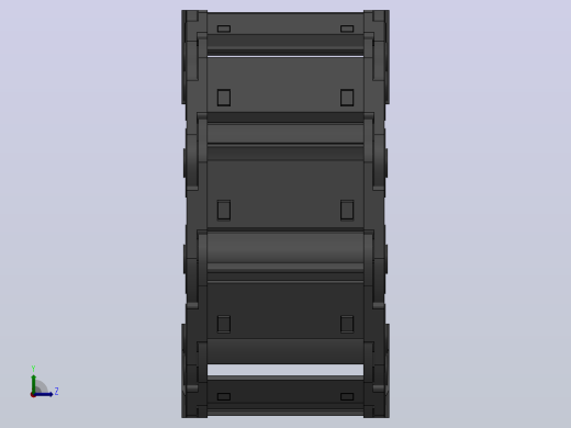弯曲半径75内高30两侧打开型封闭式拖链[DMD30CD-30-75-75R-12-A-10-V-10]左视缩略图