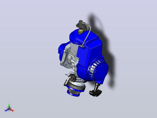 二冲程发动机3D模型三维图纸